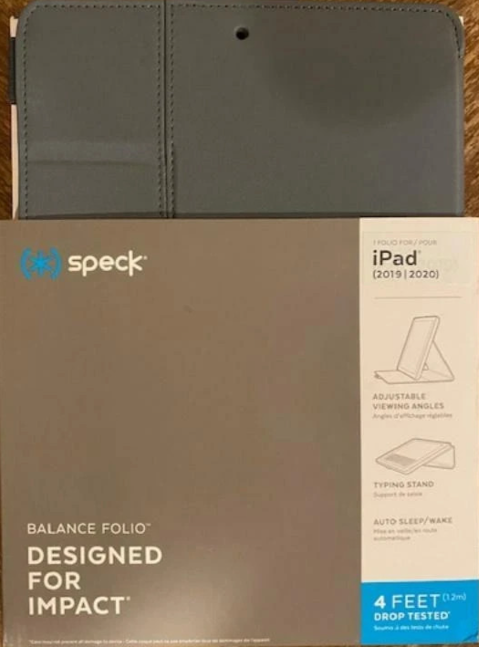 Speck Balance Folio Case for Apple iPad 10.2" 7th 8th Gen Stormy Gray ‎133535