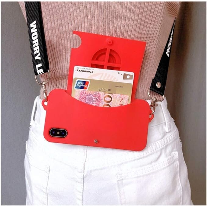 Camera Wallet Compatible w iPhone 11 Cute Cartoon Design Purse Flip Card