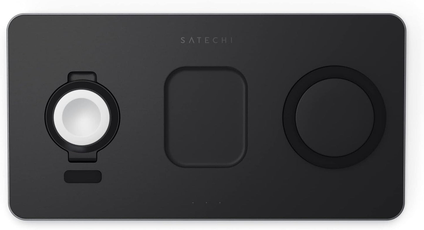 Satechi Trio Magnetic Wireless Charger Pad Qi for iPhone Apple Watch AirPods