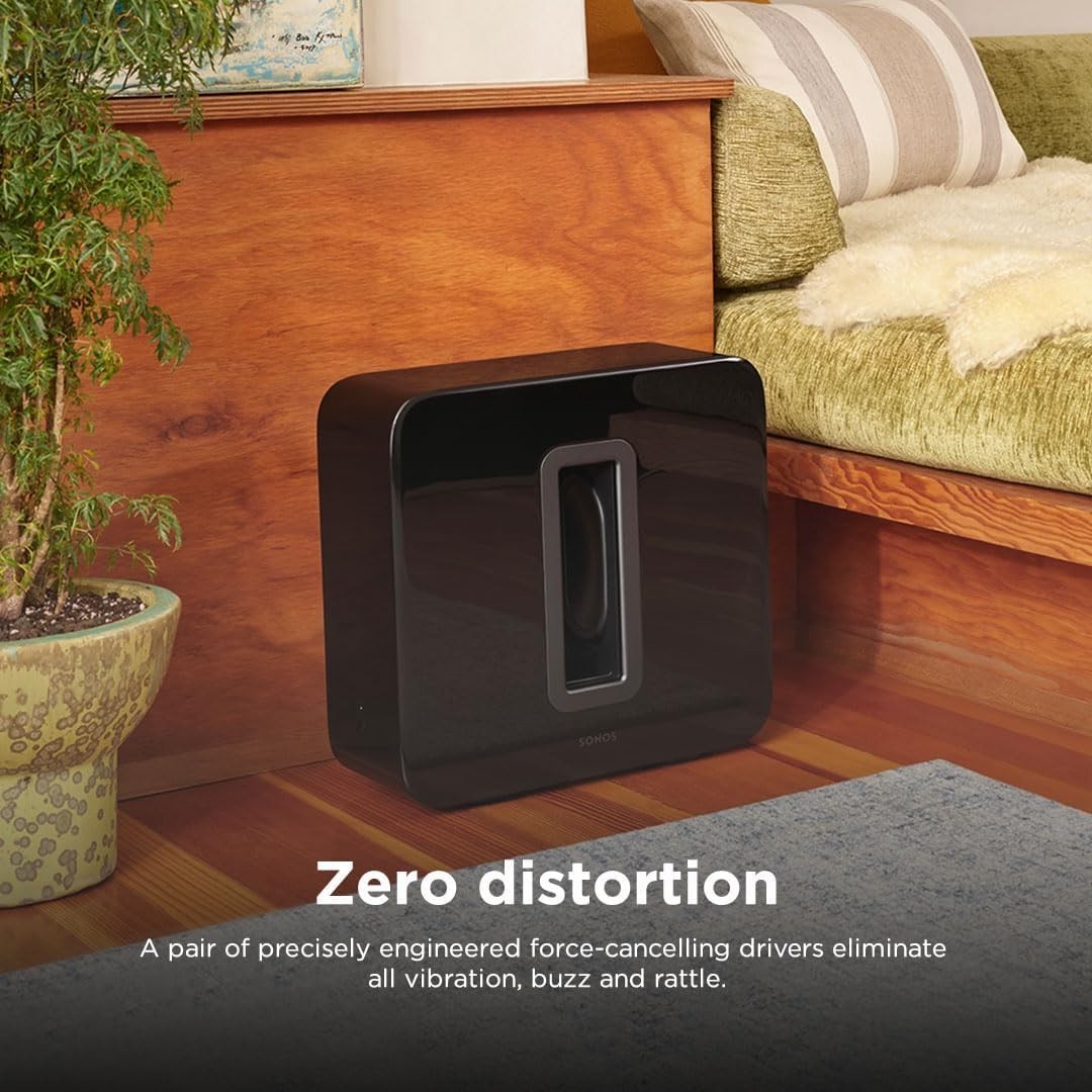 Sonos Sub Wireless Subwoofer Rich Powerful Bass Gen 3 SUBG3US1BLK  (Black )