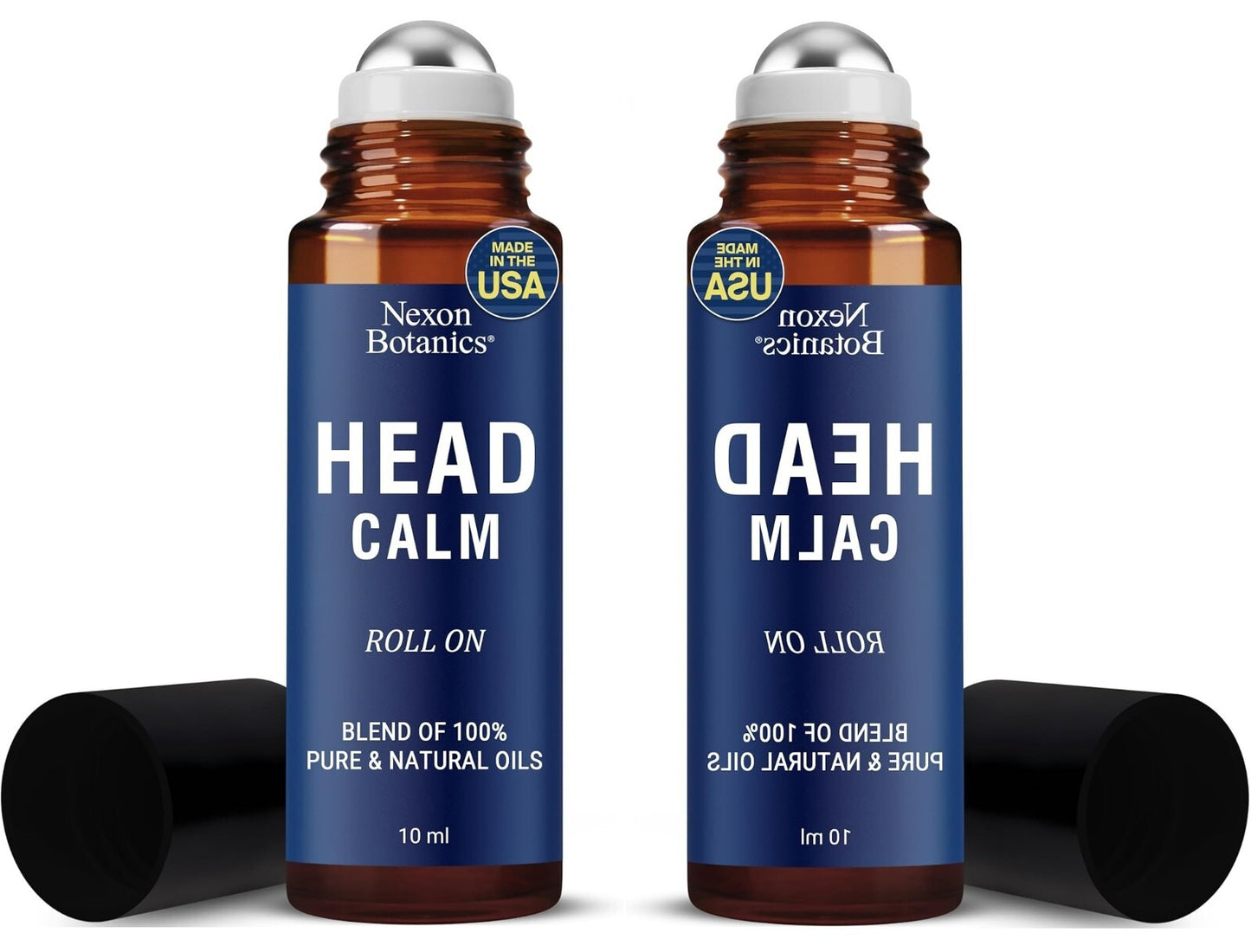 Head Calm Essential Oil RollOn 10 ml Soothing Migraine Headache 2-Pack