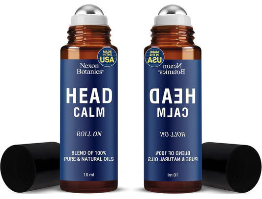Head Calm Essential Oil RollOn 10 ml Soothing Migraine Headache 2Pack