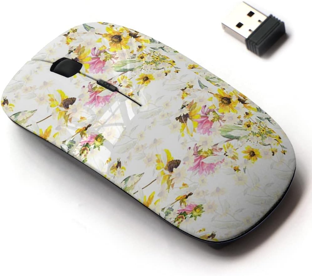CJCBROES 24G Wireless Mouse Cute Pattern Design All Laptops Deskto