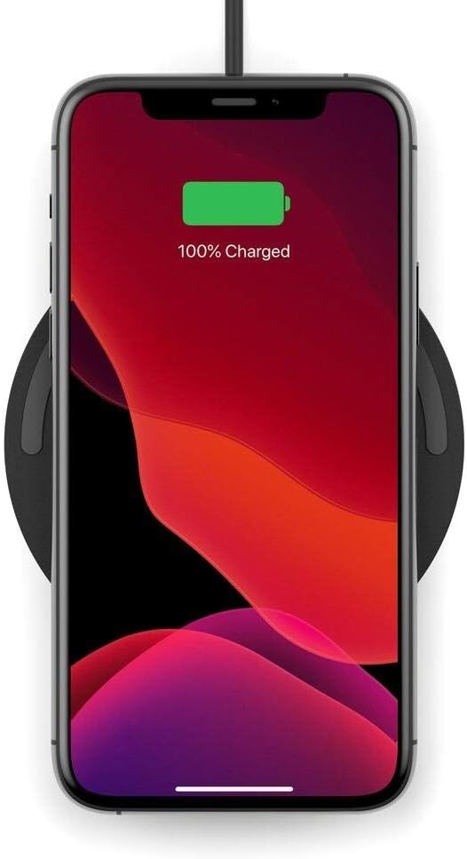 10W -BALCK Belkin BoostCharge Fast Wireless Charger PadWall Adapter Not Include