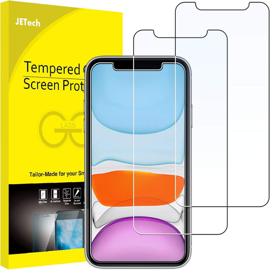JETech Screen Protector iPhone 11/XR 6.1 Tempered Glass 2-Pack