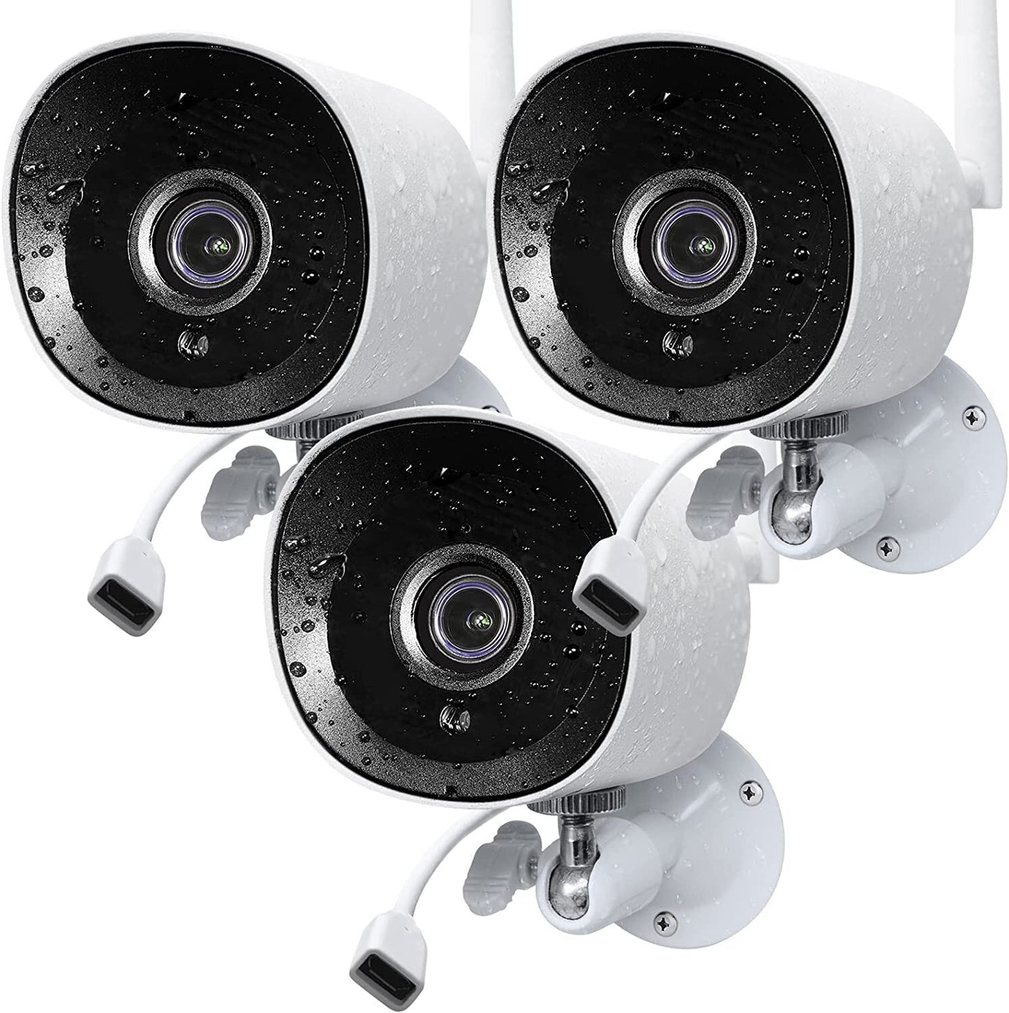 3MP FHD Rraycom 3Pack WiFi Security Camera OutdoorIndoor Cameras wNight Vision