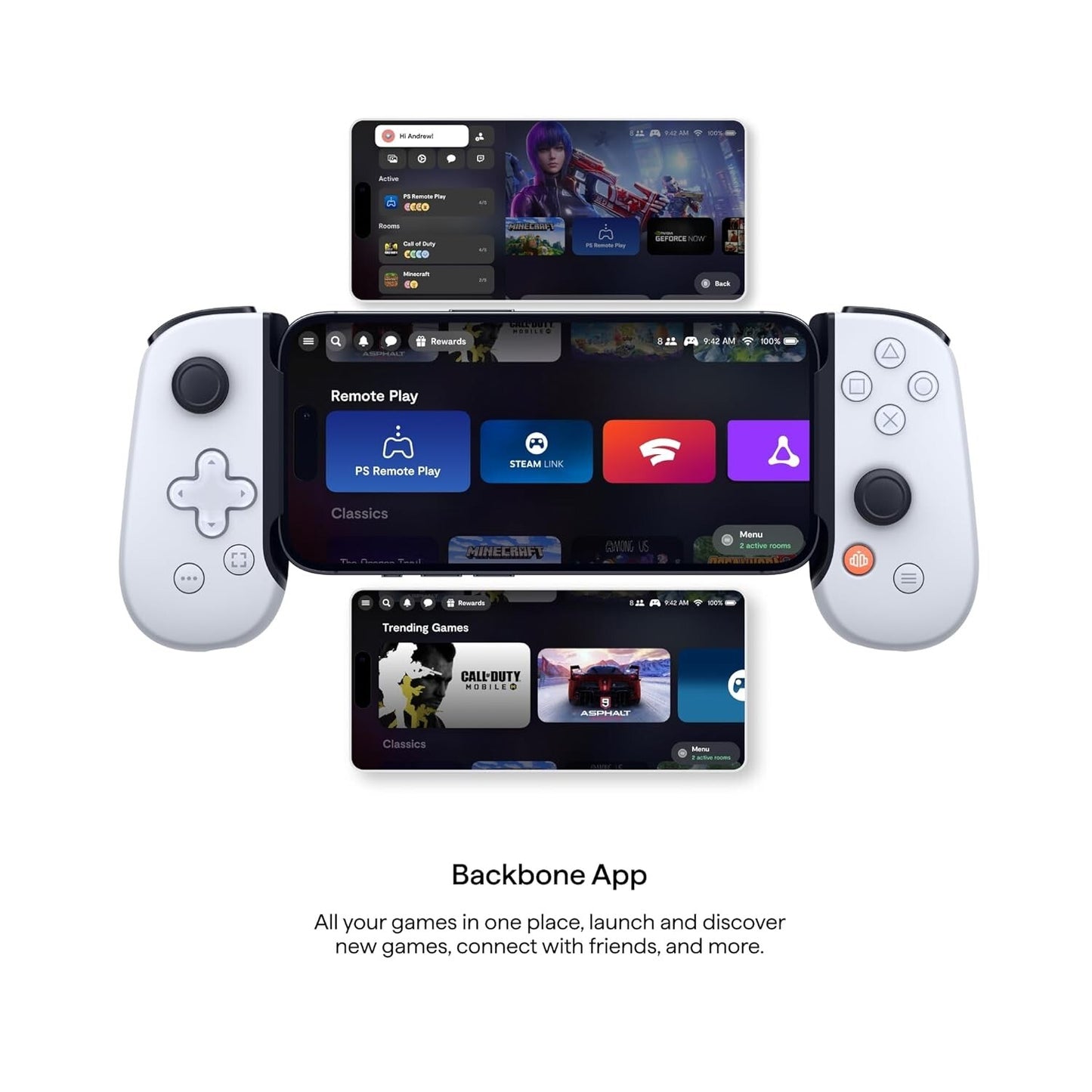 BACKBONE One PS Edition Mobile Controller for iPhone, PASS-THROUGH CHARGING