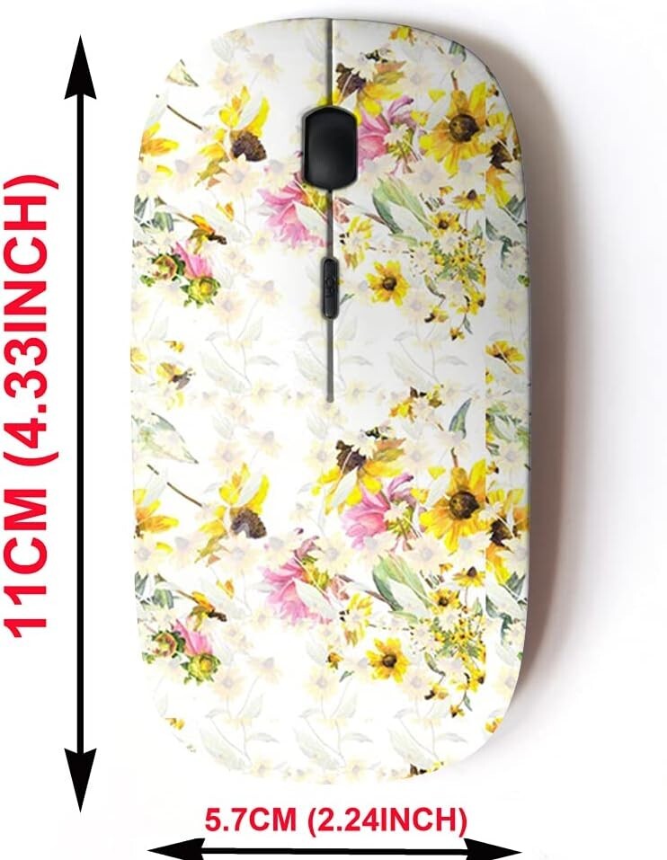 CJCBROES 24G Wireless Mouse Cute Pattern Design All Laptops Deskto