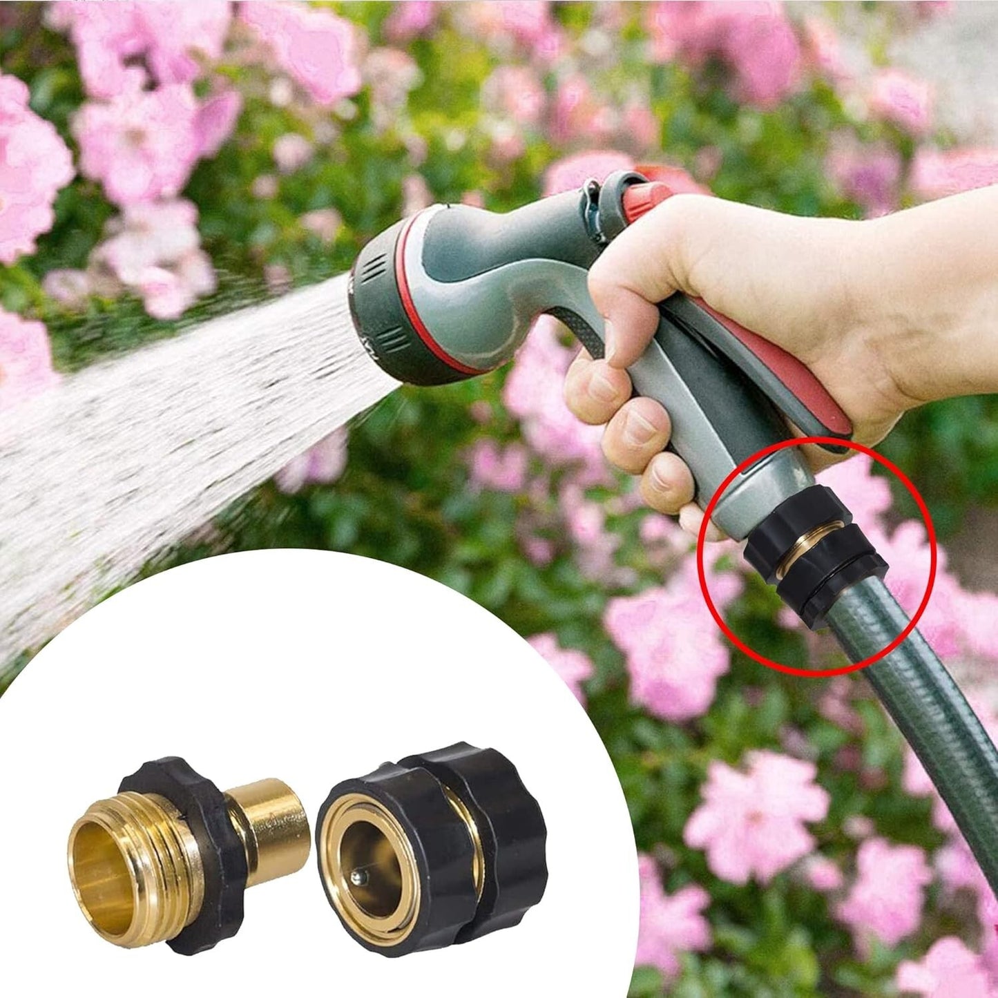 Garden Hose Quick Connector 34 Male Female Fitting Quick Connector 3set