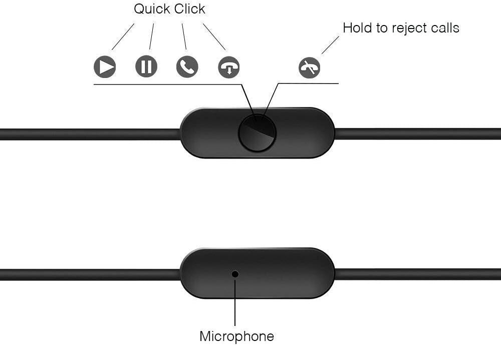 E1009 1MORE Piston Fit In-Ear Headphones Microphone Black