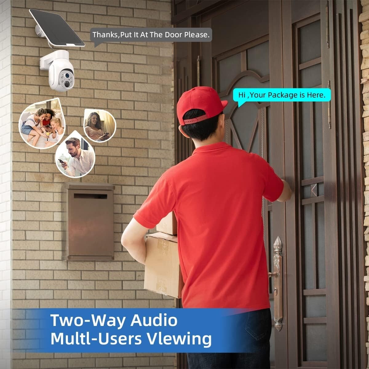 LTE SIM 4G Cellular Solar Security Camera Outdoor Card Battery Powered