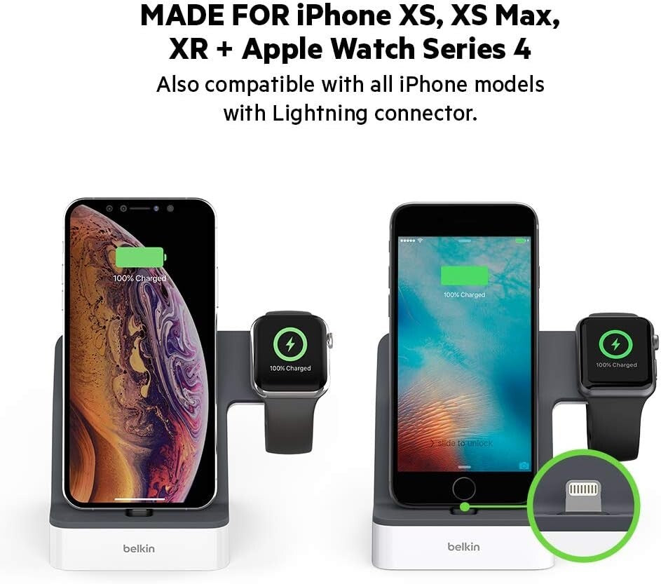 BLACK Belkin Magnetic Charging Dock Apple iPhone Apple Watch