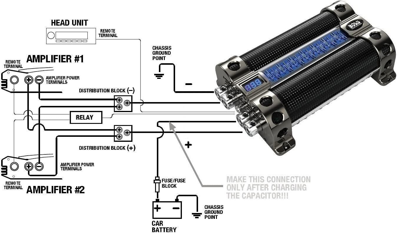 BOSS Audio Systems Cap18 18 Farad Car Capacitor Energy Storage