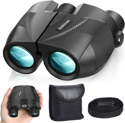 Compact Binoculars 15x25 Adults Kids Waterproof Binocular w Low Light
