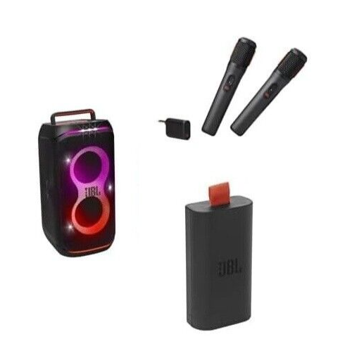 JBL 120 Bundle of PartyBox Club Portable Party Speaker PartyBox Wireless Mic
