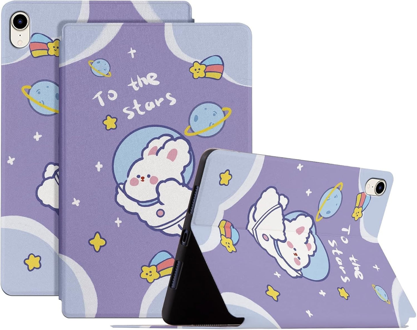 iPad Mini 7 Smart Stand Shell Protective Case w/ Auto Sleep/Wake -Cute Rabbit