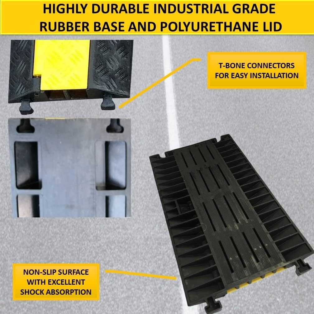 Kable Kontrol Atlas Heavy Duty Cable Protector Ramp 5 Channel Low Profile 366