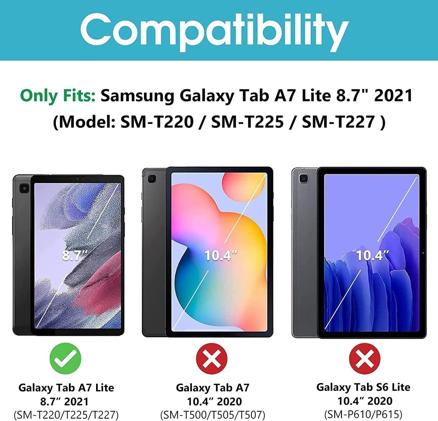 ProCase for Galaxy Tab A7 Lite 8.7" Slim Hard Shell Stand Case, Navy (T220/T225)