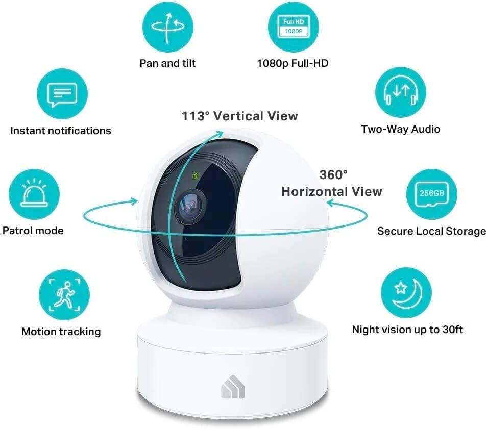 Kasa Indoor PanTilt Smart Security Camera 1080p HD DogCamera24GHz N