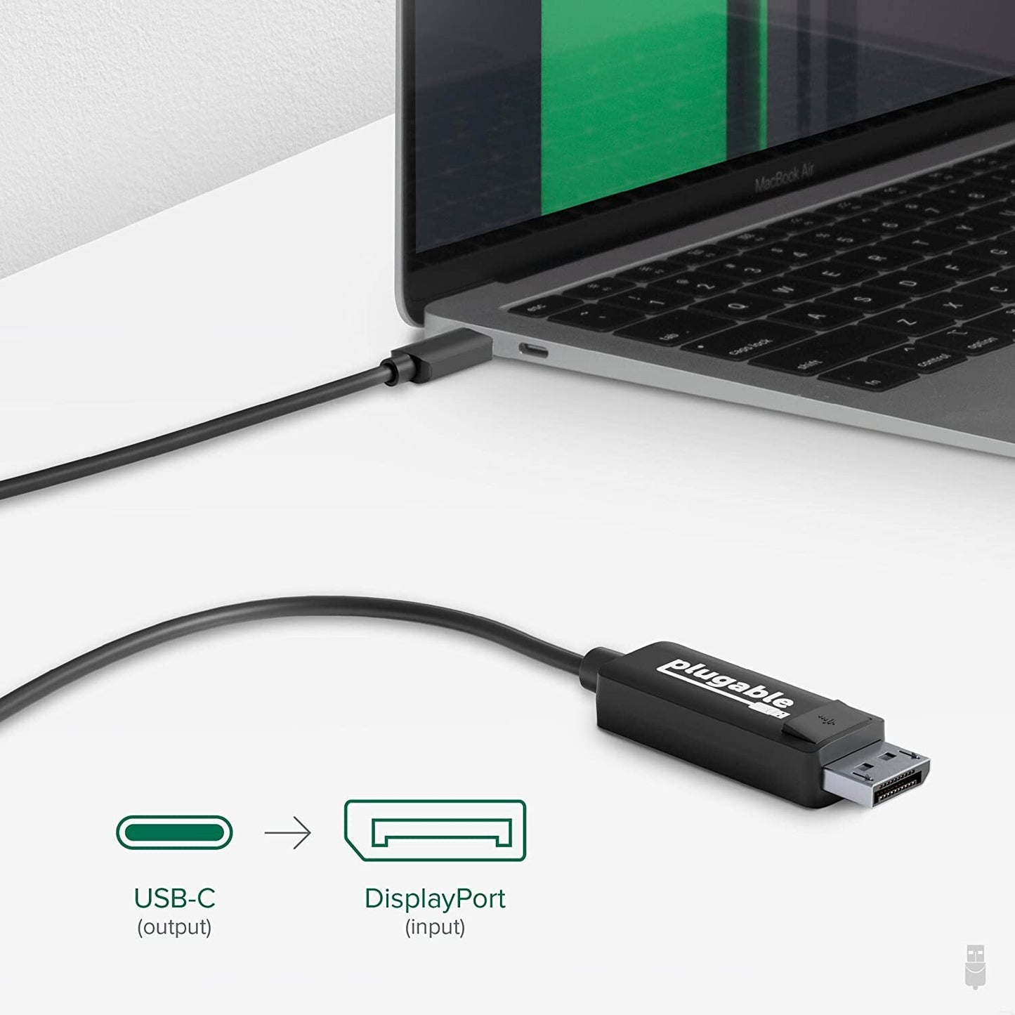 USB USB Plugable C to DisplayPort Cable 6 feet 18mUp to 4K 60Hz C DisplayP