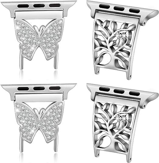 Love Lies Within 4 Metal Charms w Connectors Top Grain Leather Band Compatible