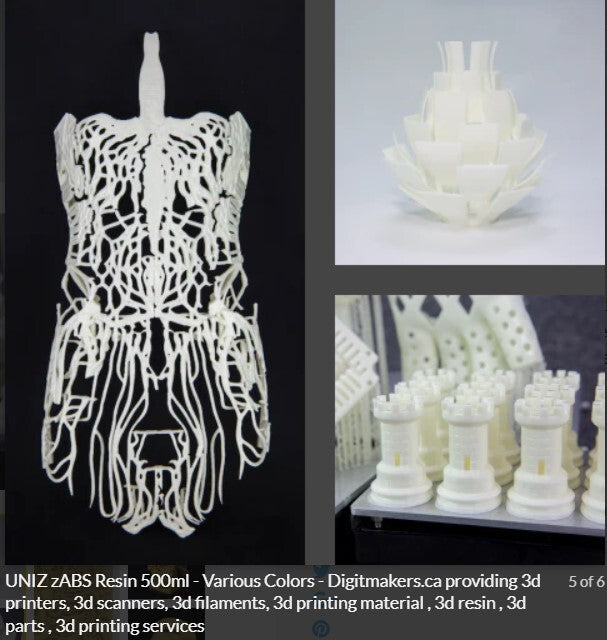 UNIZ GREEN zABS Resin 500ml Various Colors 3D Printing
