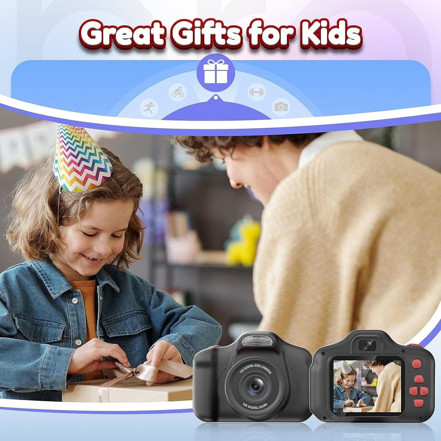 Yoophane Upgrade Kids Selfie CameraChristmas Birthday Gifts Kids 6 7 8 9 10