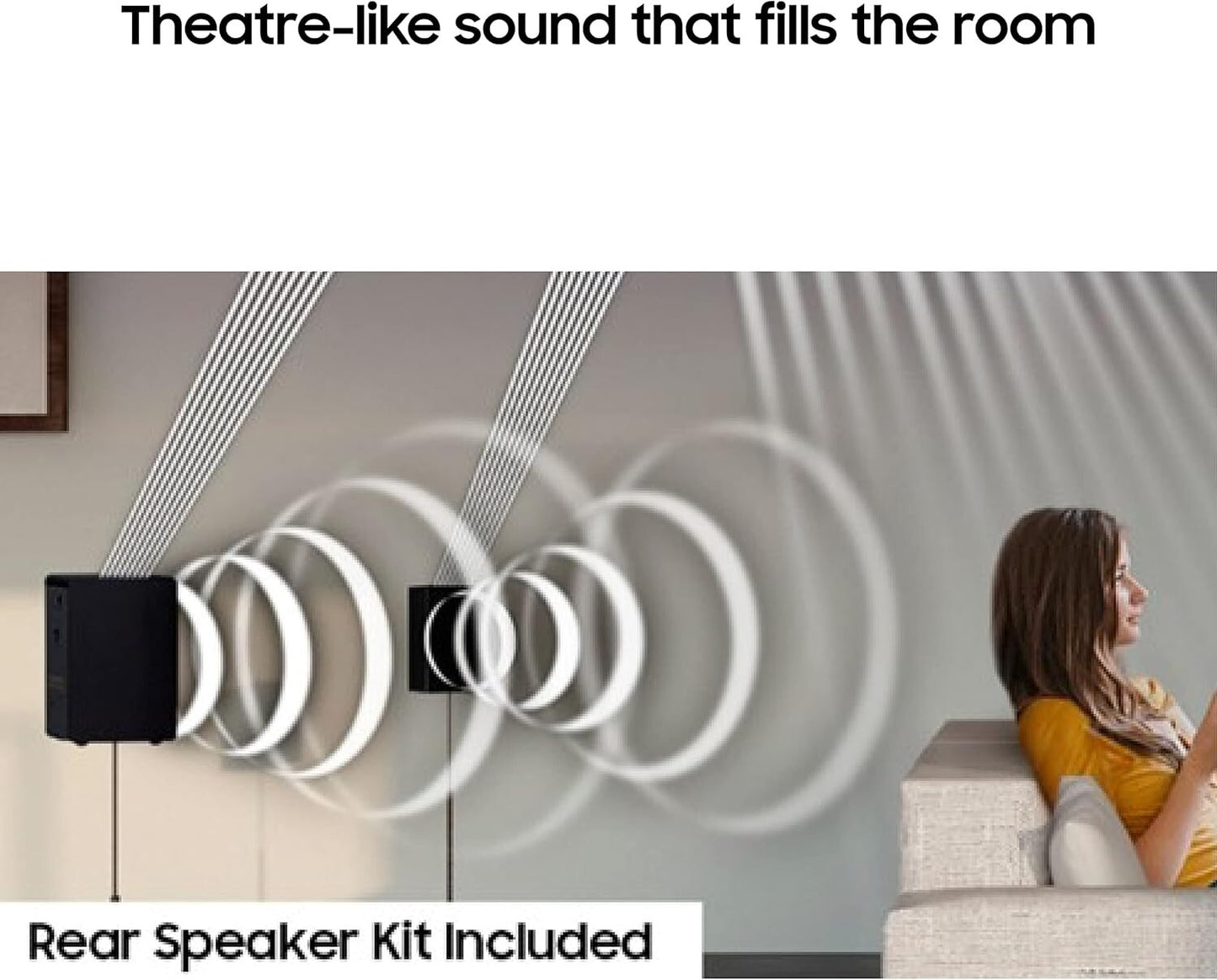 Samsung HW-B57C 1CH 4 VirtualX Wireless Soundbar Rear Speaker Kit Black