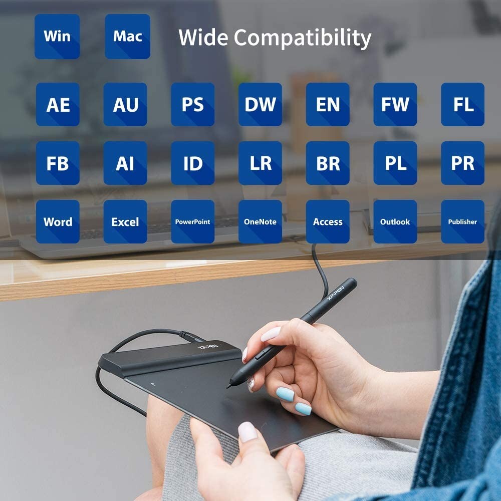 XP-PEN Drawing Tablet StarG640 Digital Graphics Tablet 6x4 In