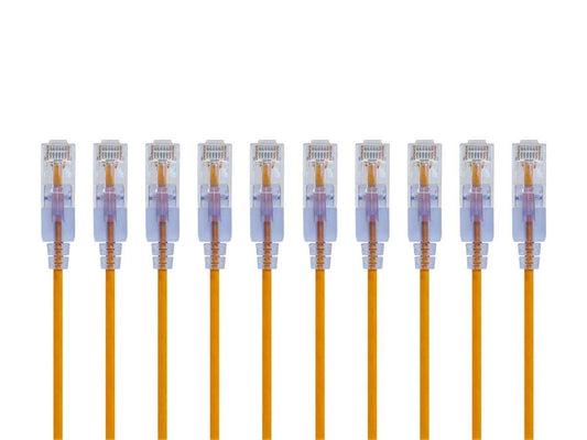 UTP Monoprice Cat6A 2ft Yellow Pk Patch Cable