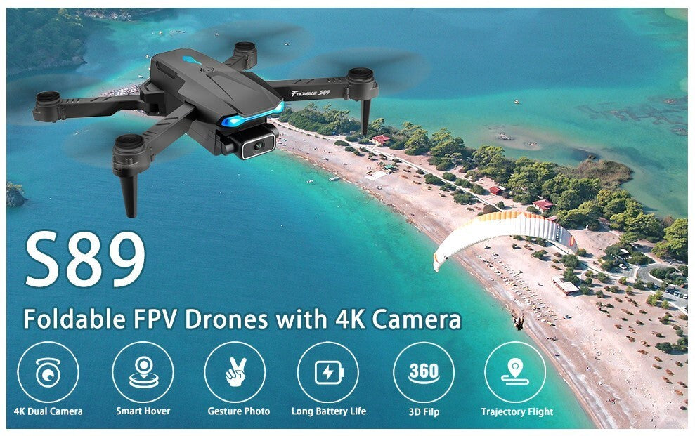 FPV APP w Dual Camera AdultsKidsBeginners control Foldable Mini Drones