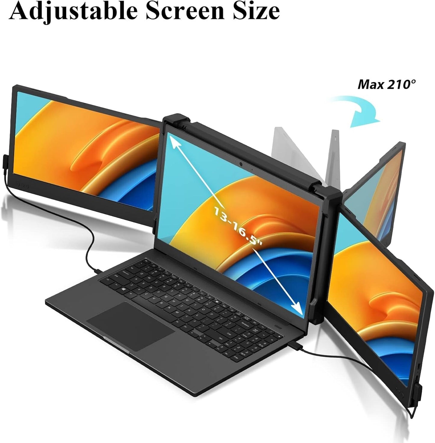 KEFEYA HDMI Laptop Screen Extender 12 Full HD Type-C Plug