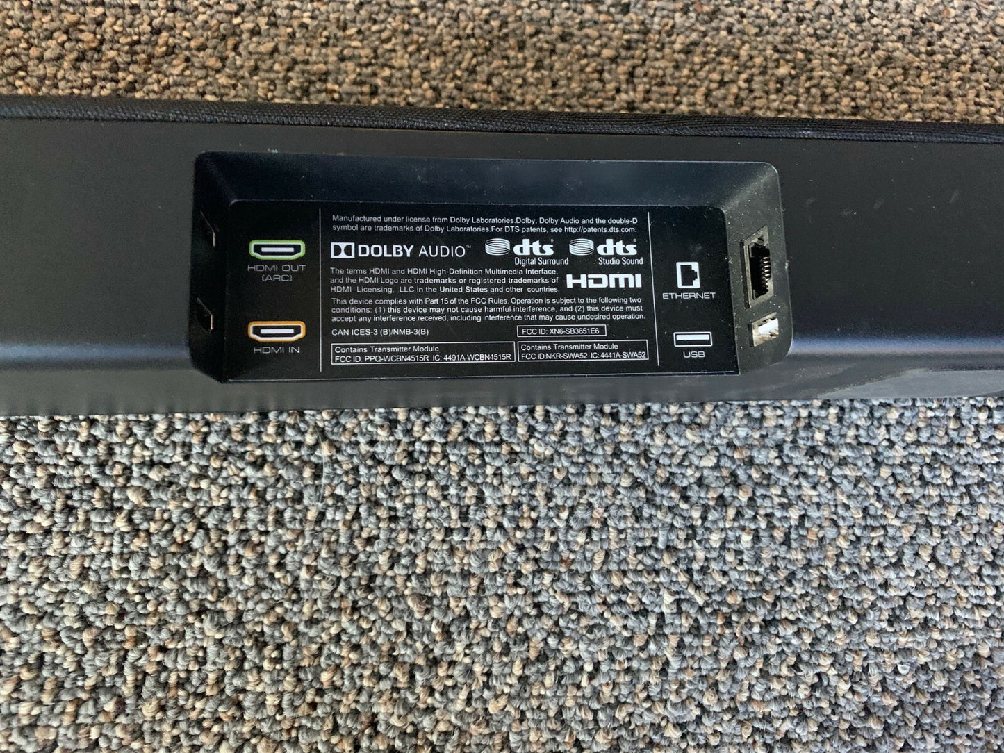 VIZIO SB3651-E6 SmartCast 36 51 Soundbar System Black