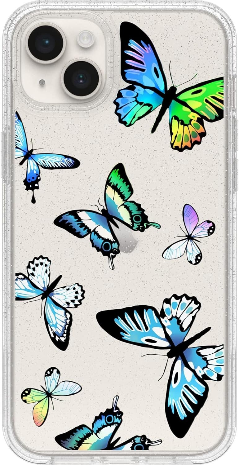 Y2K BUTTERFLY OtterBox iPhone 14 Plus Symmetry Series ClearBlue Ultra