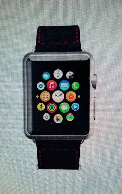 Incipio Smartwatch Replacement Band Apple Watch 42mm BlackRed Stitching