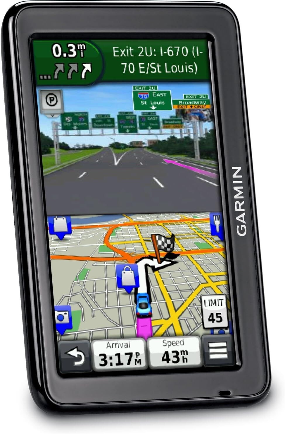 2495LMT GPS Garmin nvi 43Inch Portable Bluetooth Navigator Lifetime Map