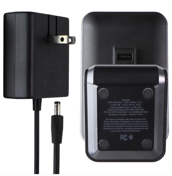 AWC1102 CHG1088SGV Ubio Labs 2in1 Wireless Charging Stand Black