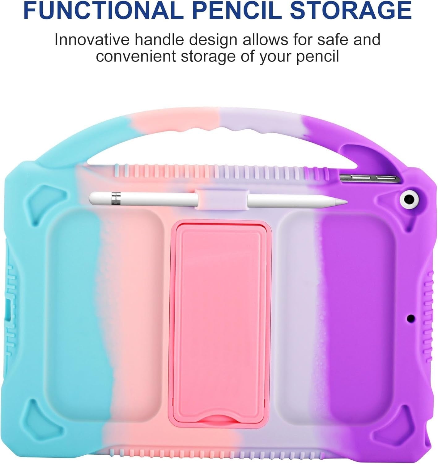 JOGUIIA iPad 9.7" Kids Case – Fits 6th/5th Gen, Air 1/2, Shockproof w/ Handle