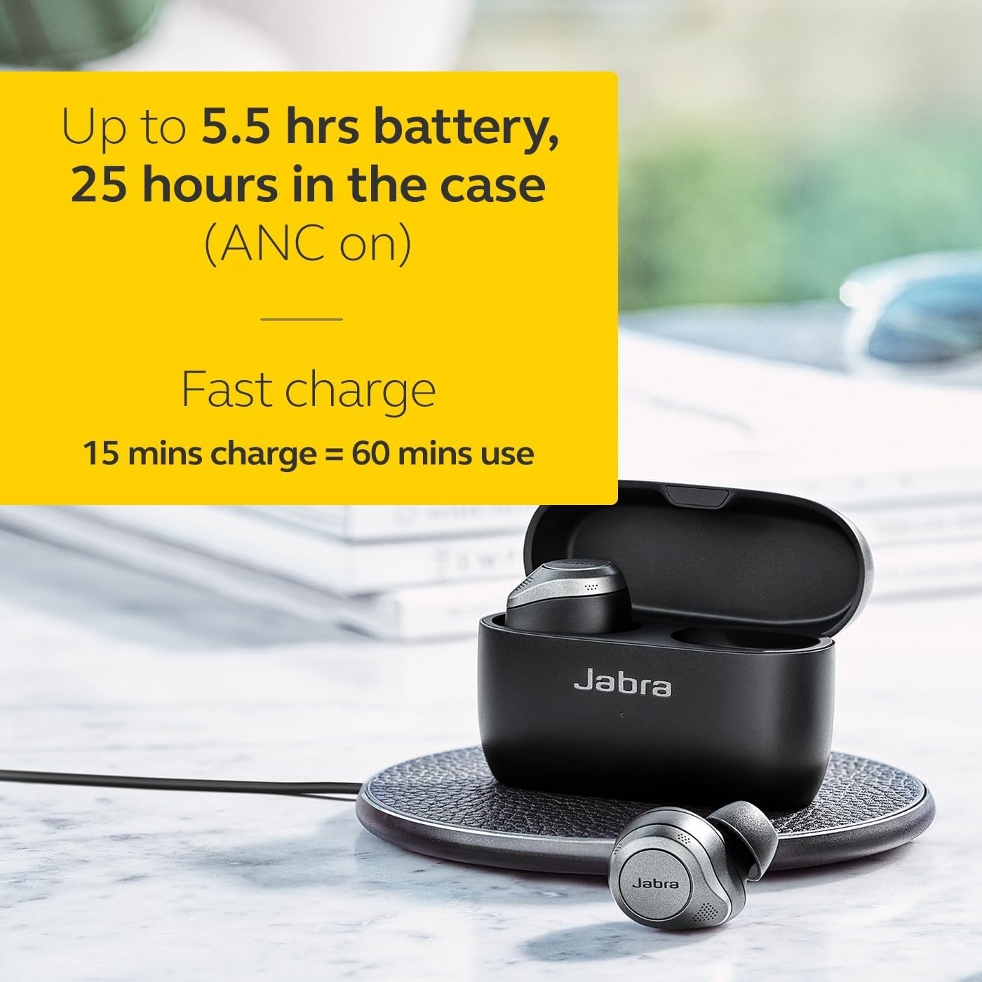 Jabra Elite 85t True Wireless Bluetooth Earbuds Titanium Black Advanced Noise