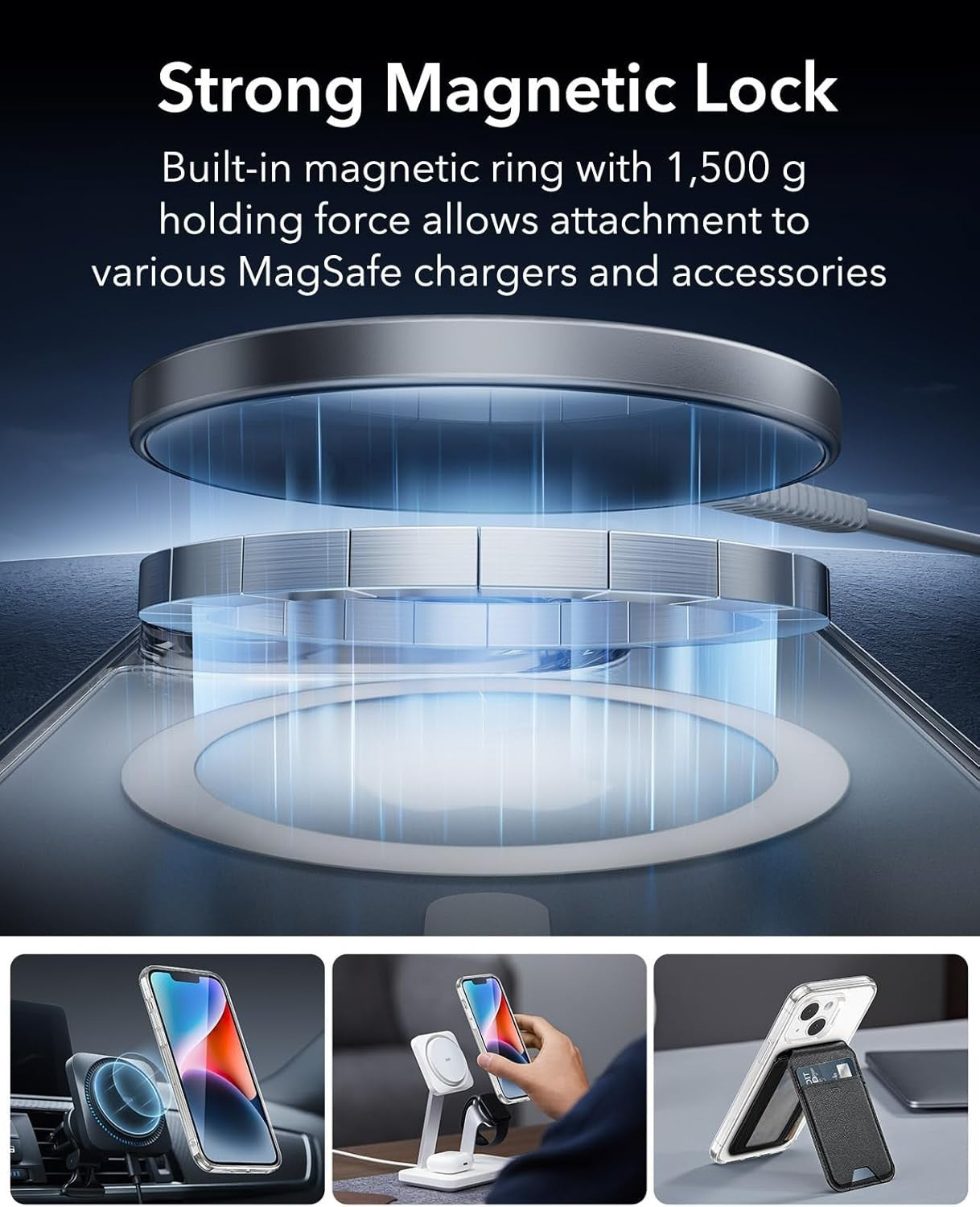 ESR for iPhone 14/13 case, Translucent Matte Case, Compatible with MagSafe, Mili