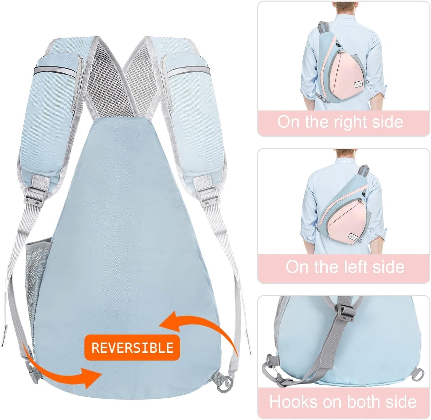 Sling Bag for Women Men:Small Crossbody Sling Backpack - Mini Water Resistant...