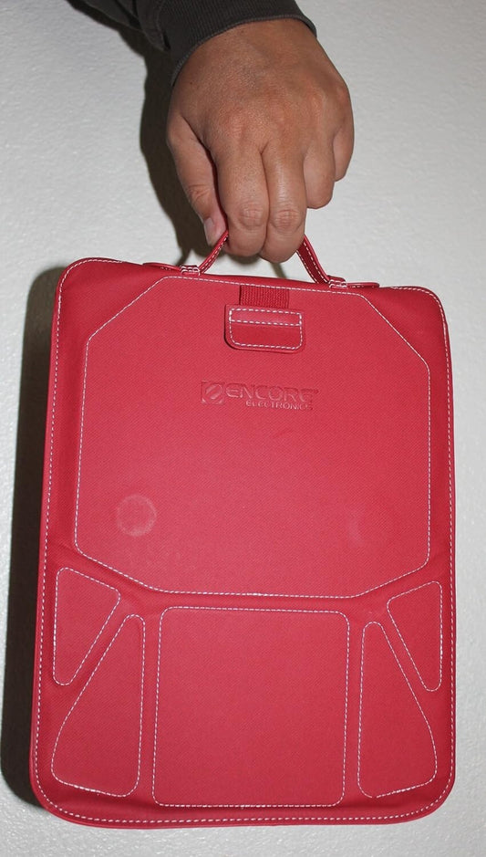 10 Sleeve Bag w Stand Red Help Kids Carry iPad Tablet Carrying Protection