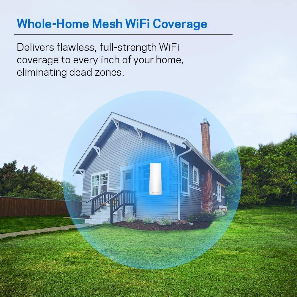 WHW0301 AC2200 Linksys Velop Intelligent Mesh WiFi System TriBand WiFi Router