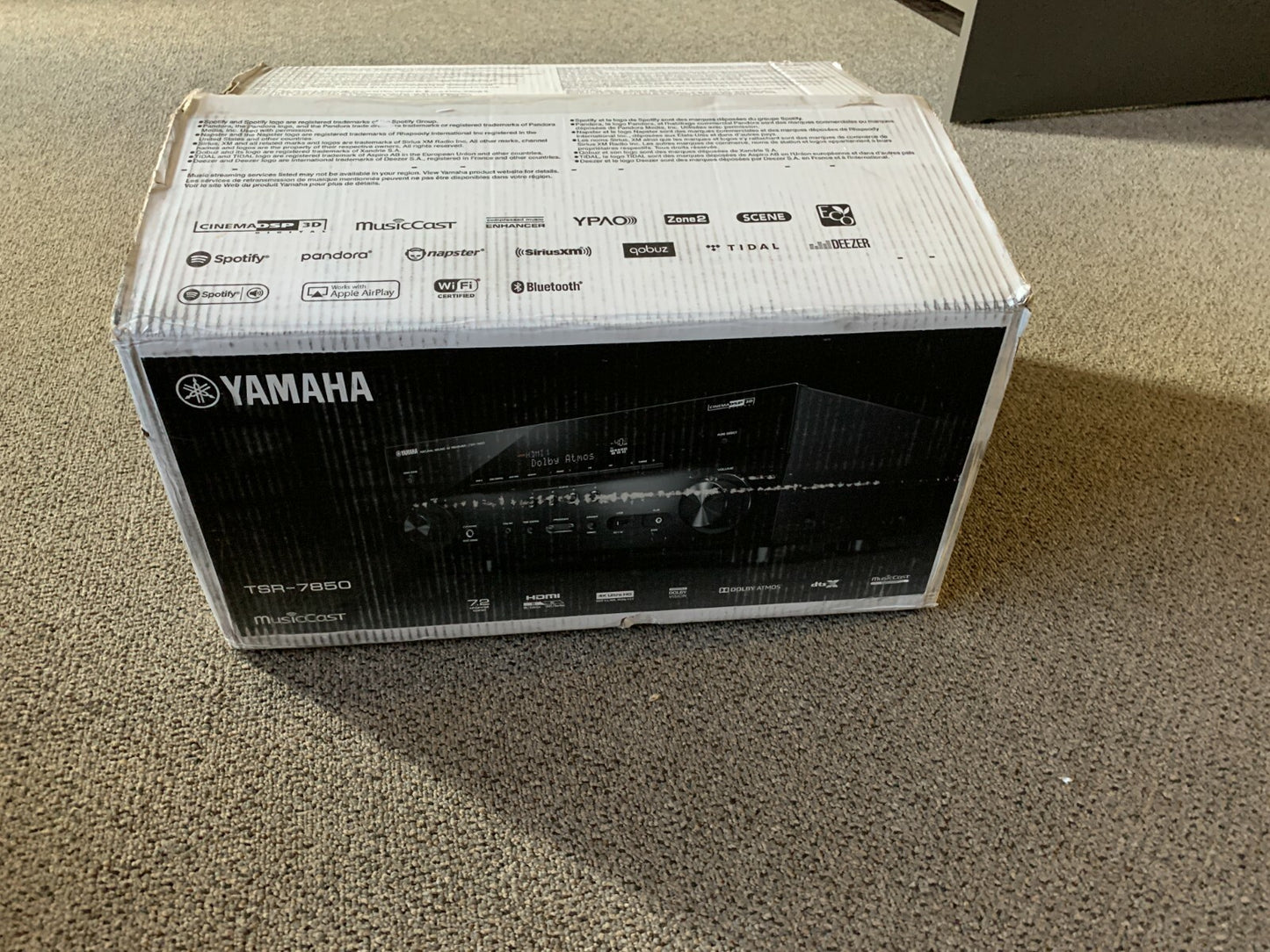 TSR-7850 DTS Yamaha 72 CH Dolby Atmos WiFi BT 4K Receiver Black