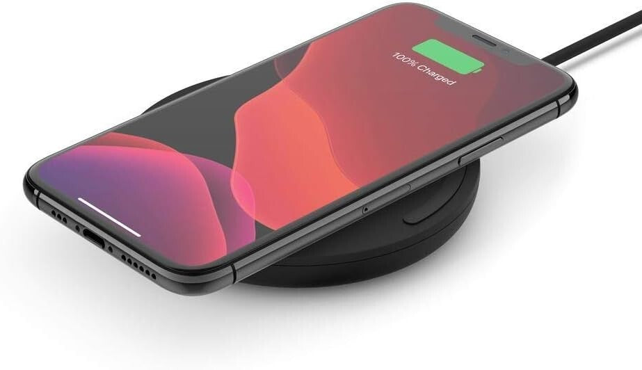 10W -BALCK Belkin BoostCharge Fast Wireless Charger PadWall Adapter Not Include