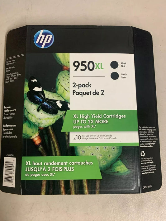 950XL HP Ink Cartridges HP Officejet Pro 8100e Printers Black Pack of 2