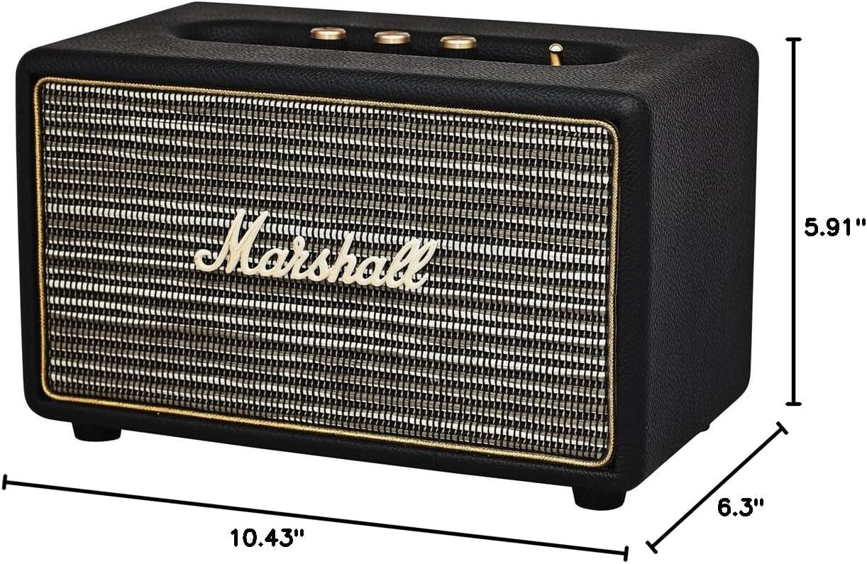 Marshall Acton Bluetooth Speaker Bass / Treble Controls AUX  W3829 Black