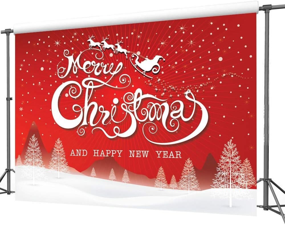 7x5ft Merry Christmas Backdrops Photography Snowflake Microfiber Happy New Year