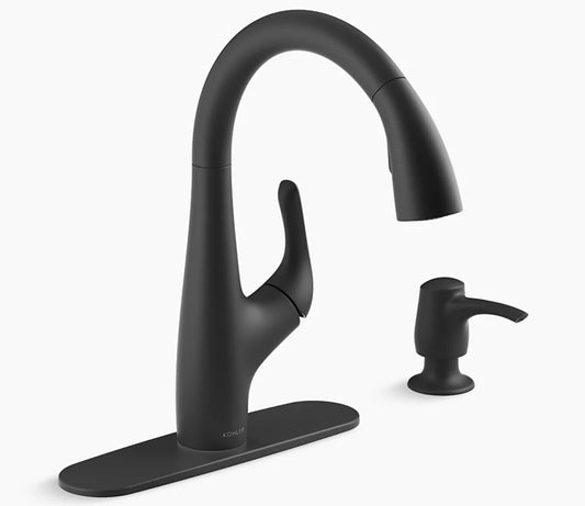 R26698-SD-BL Kohler Alle C PullDown Kitchen Faucet Black