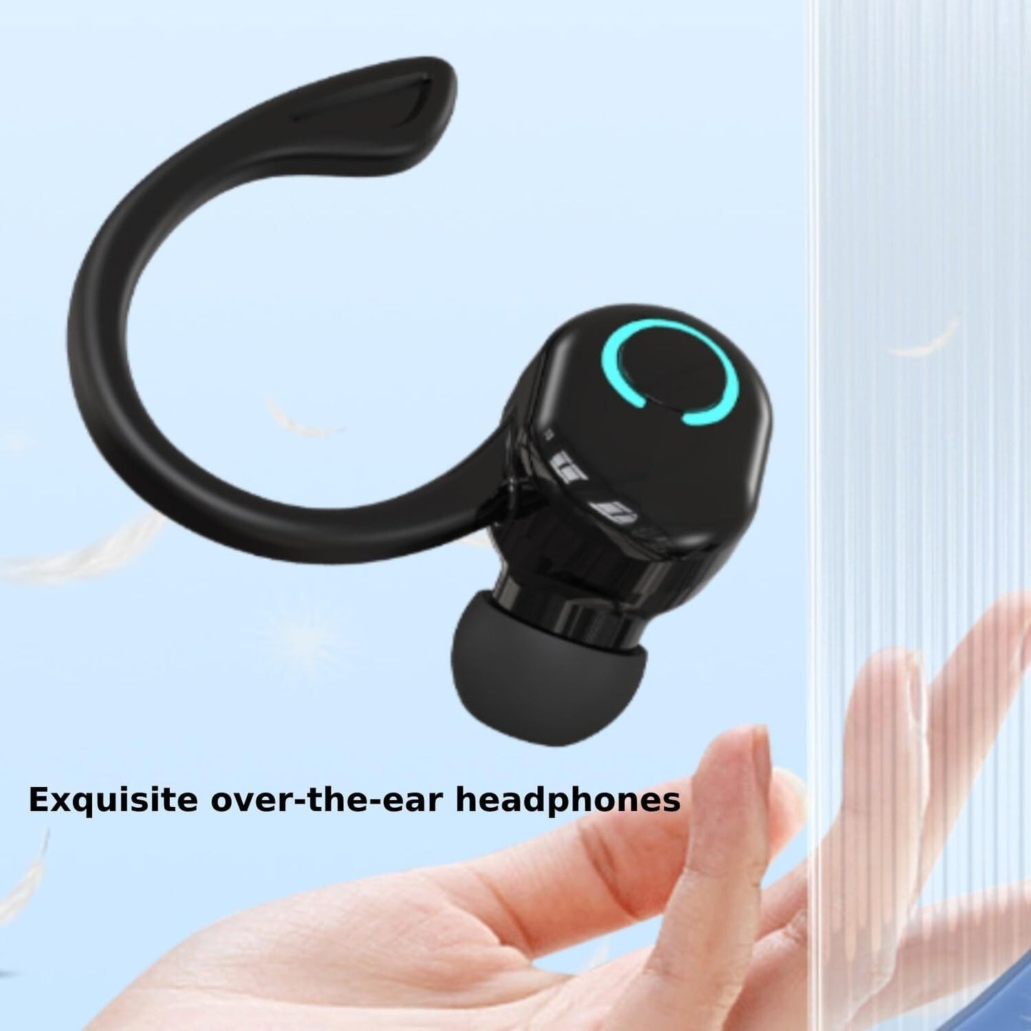 Wireless Bluetooth Earphone 52 Single Ear Hook In-Ear Headset Office Sport